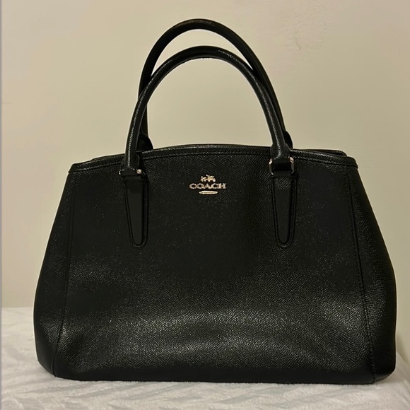 Coach Canvas Handbag Black Classic Style - Picture 1 of 6